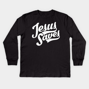 Jesus Saves Kids Long Sleeve T-Shirt